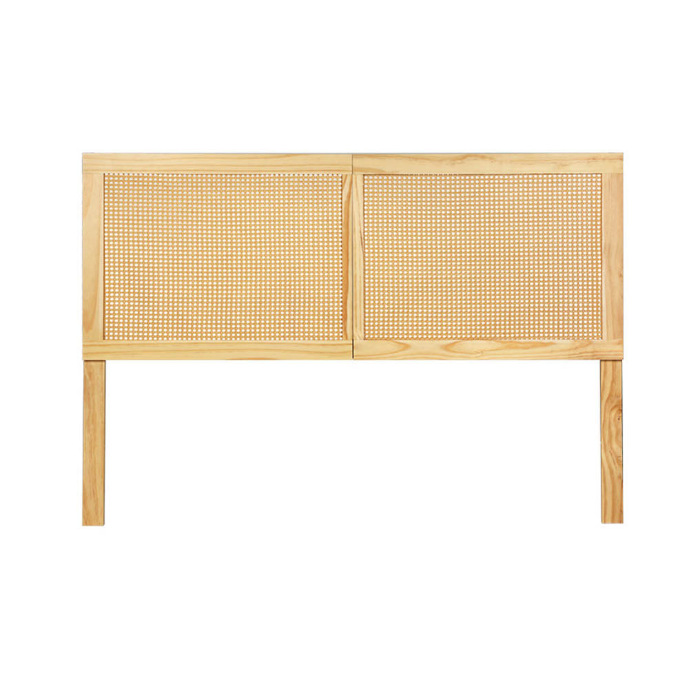Artiss Bed Head Headboard Rattan - RIBO Pine