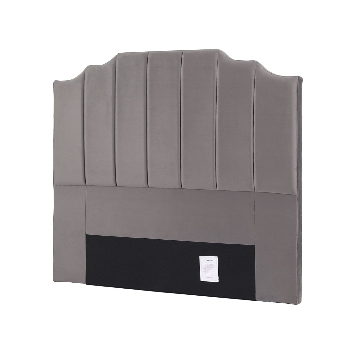 TWSC Bed Head Headboard Double Velvet 138CM - Grey