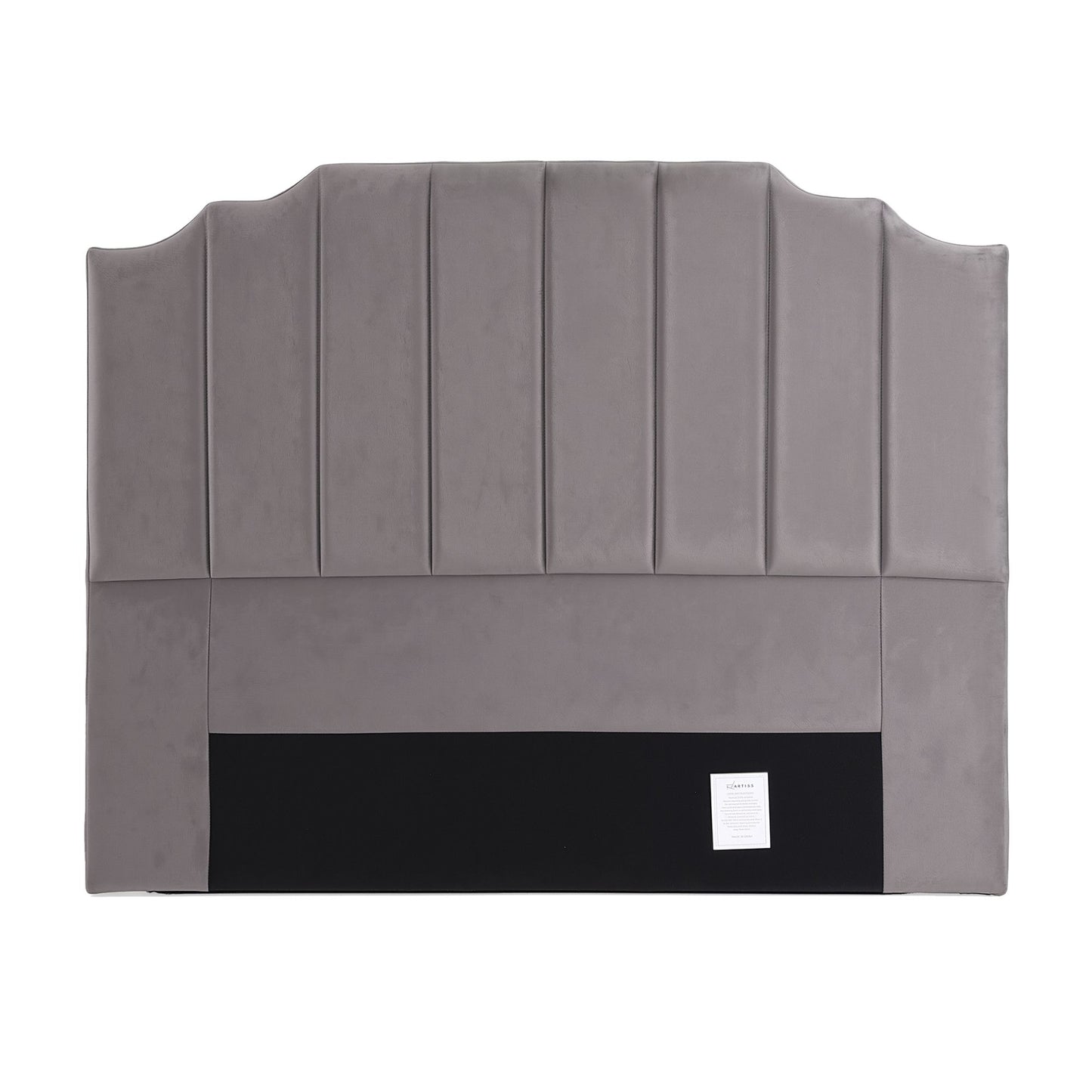 TWSC Bed Head Headboard Queen Velvet 153CM - Grey