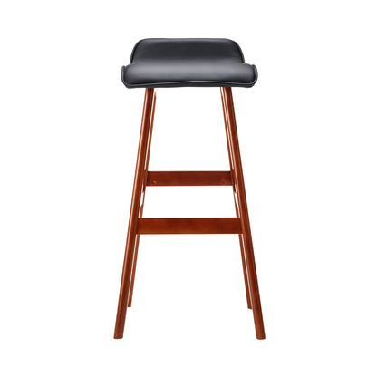 TWSC 2x Bar Stools Wooden Stool Black
