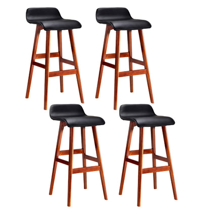 TWSC 4x Bar Stools Wooden Stool Black