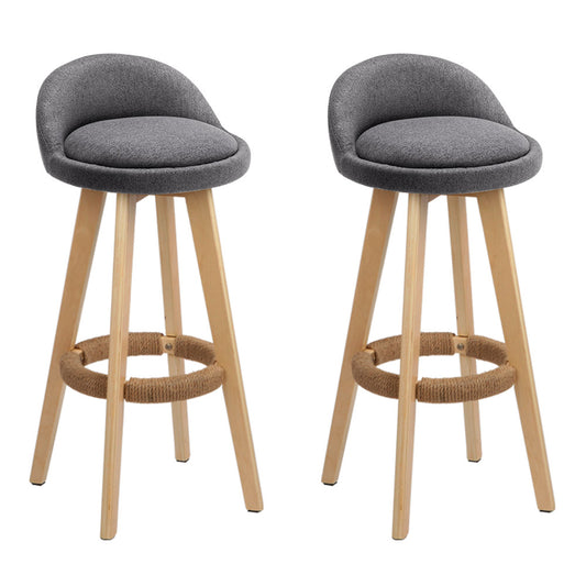 Artiss 2x Bar Stools Padded Wooden