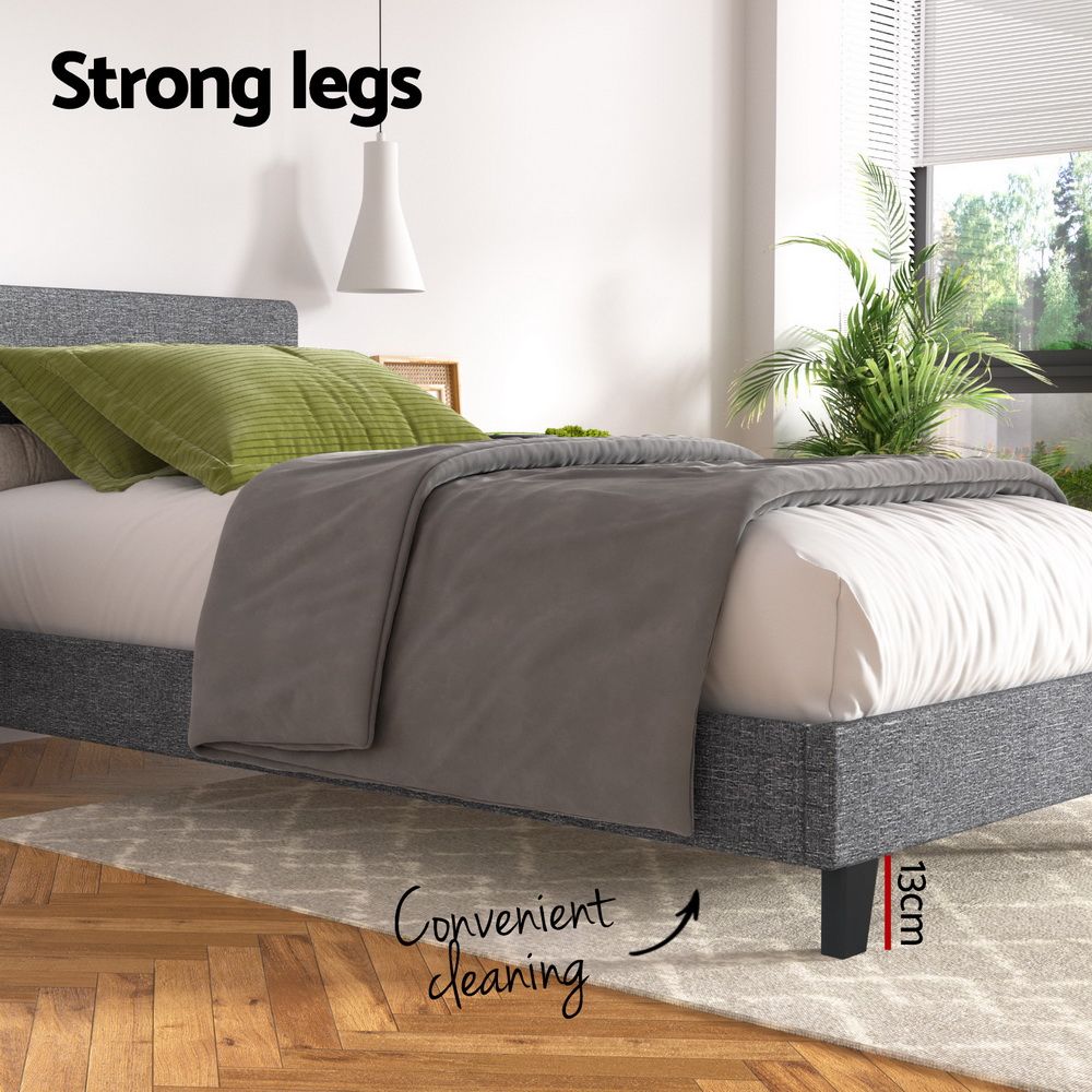 TWSC Bed Frame King Single Size Grey NEO
