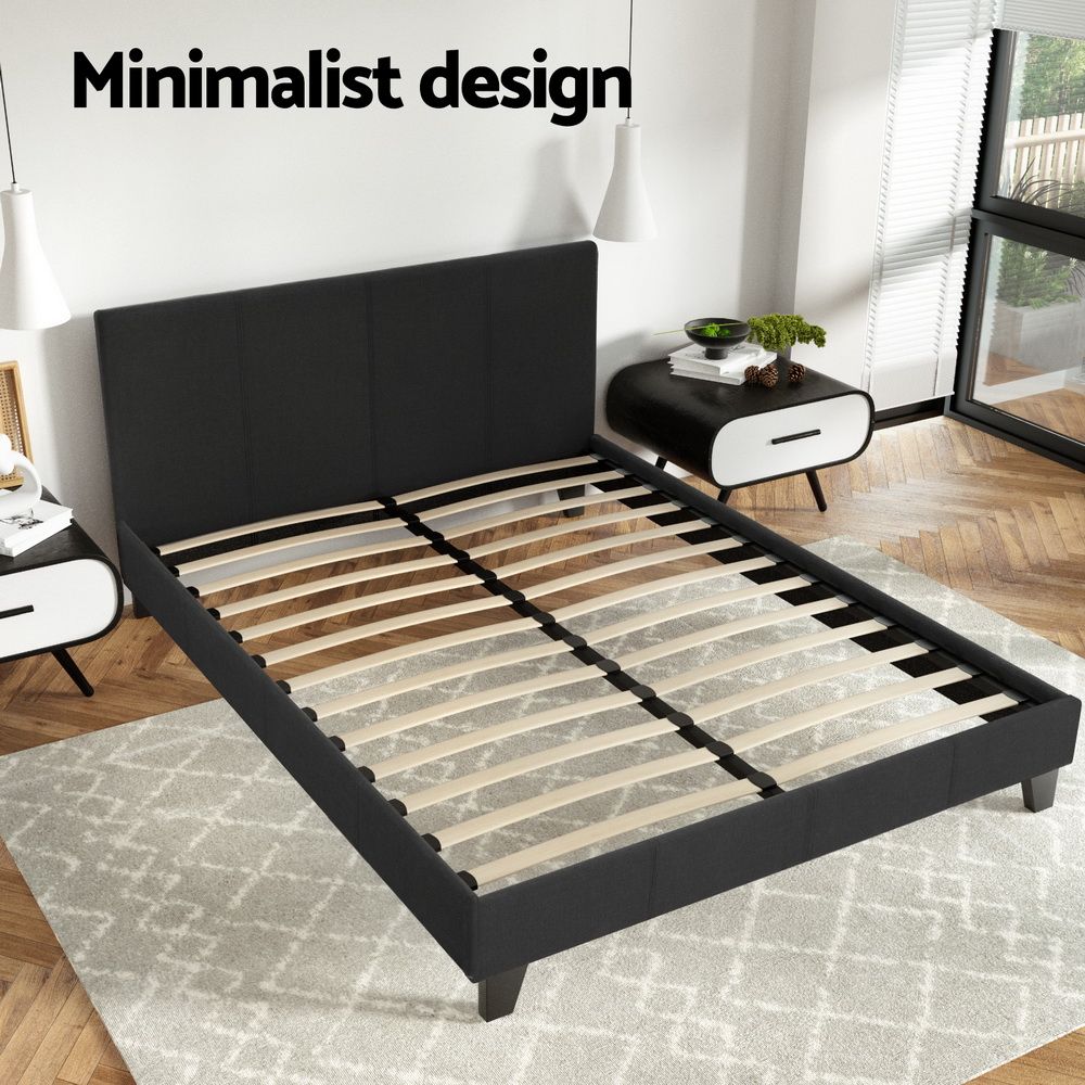 TWSC Bed Frame Queen Size Charcoal NEO