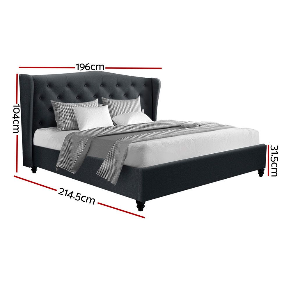 TWSC Bed Frame King Size Charcoal PIER