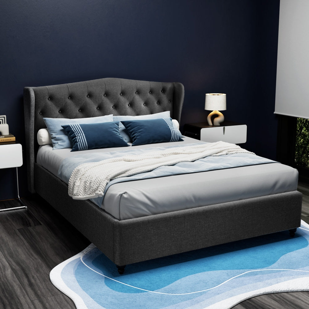 TWSC Bed Frame Queen Size Charcoal PIER