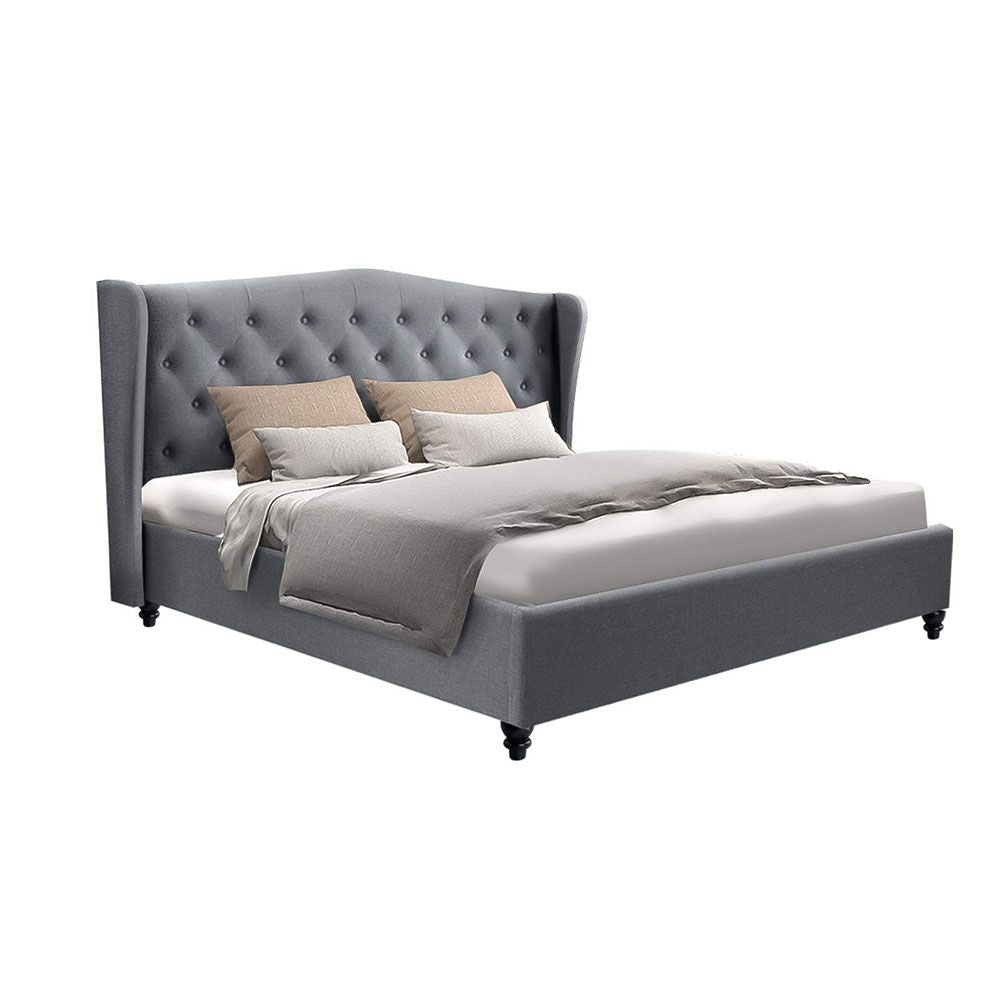 TWSC Bed Frame Queen Size Grey PIER