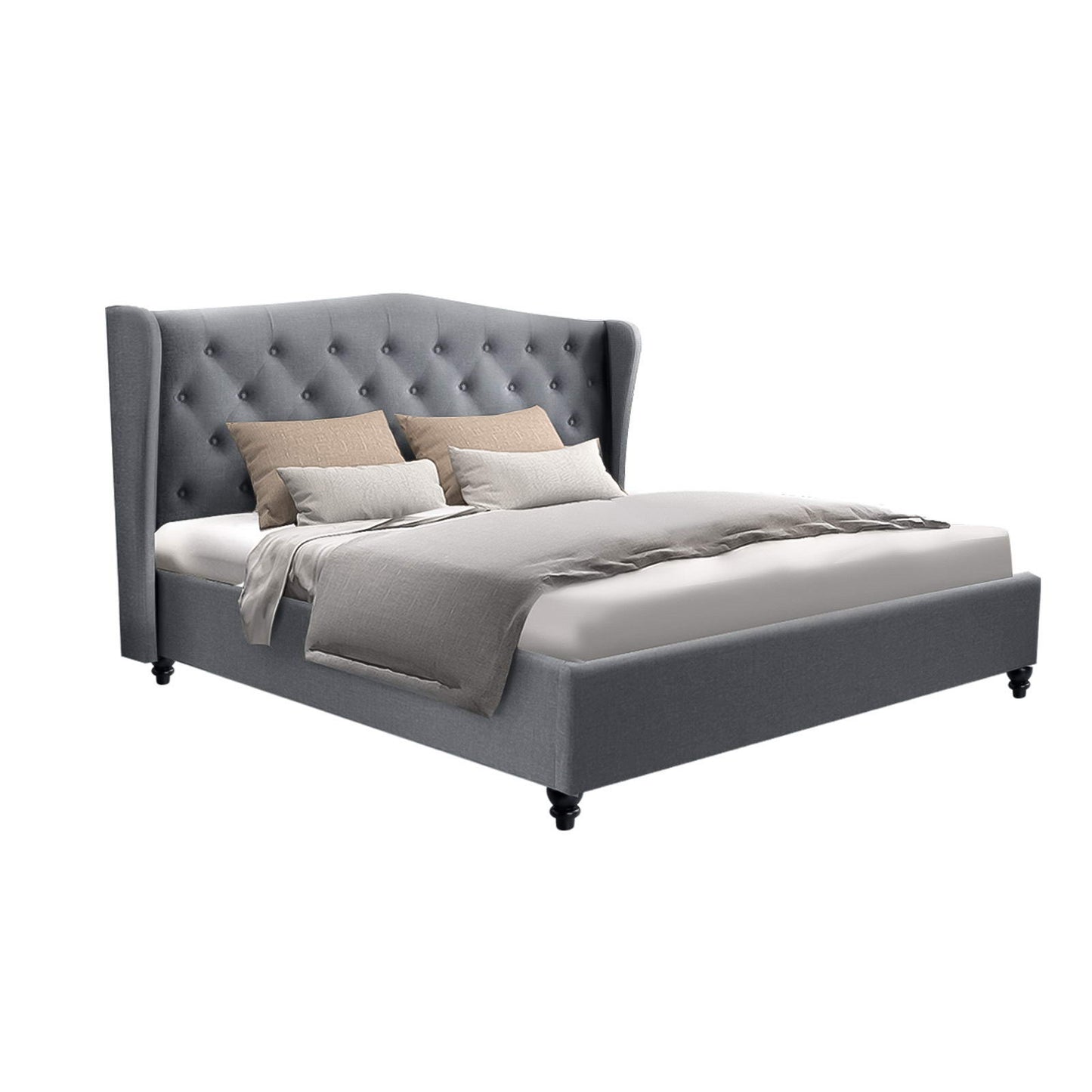 TWSC Bed Frame Queen Size Grey PIER