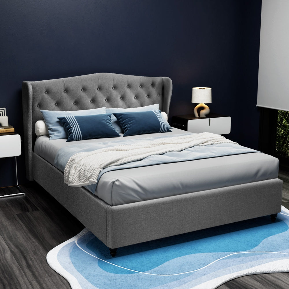 TWSC Bed Frame Queen Size Grey PIER