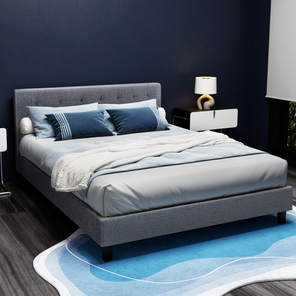 TWSC Bed Frame Double Size Grey VANKE