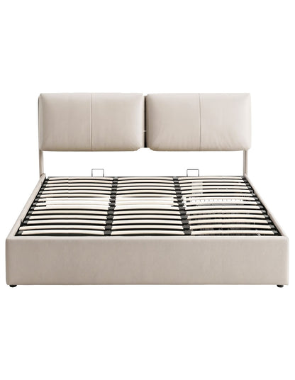 TWSC King Bed Frame Gas Lift Storage 3 Drawers Adjustable Headboard Platform Base