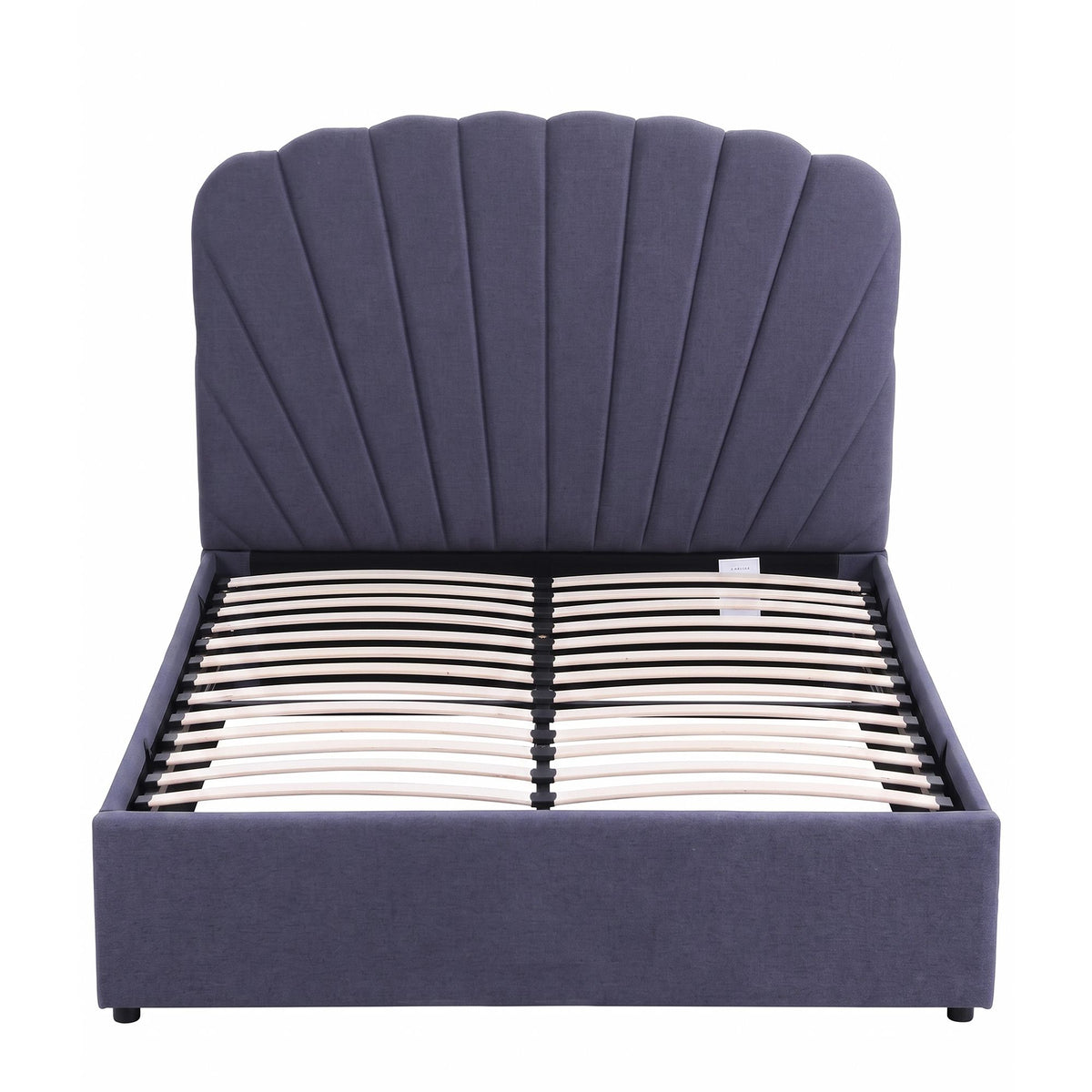 TWSC Double Bed Frame with Lift Up Storage and USB Ports Grey