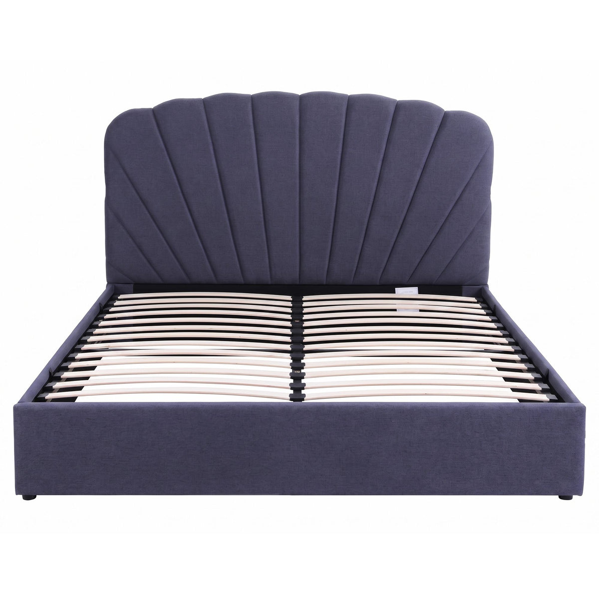 TWSC King Bed Frame with Lift Up Storage and USB Ports Grey
