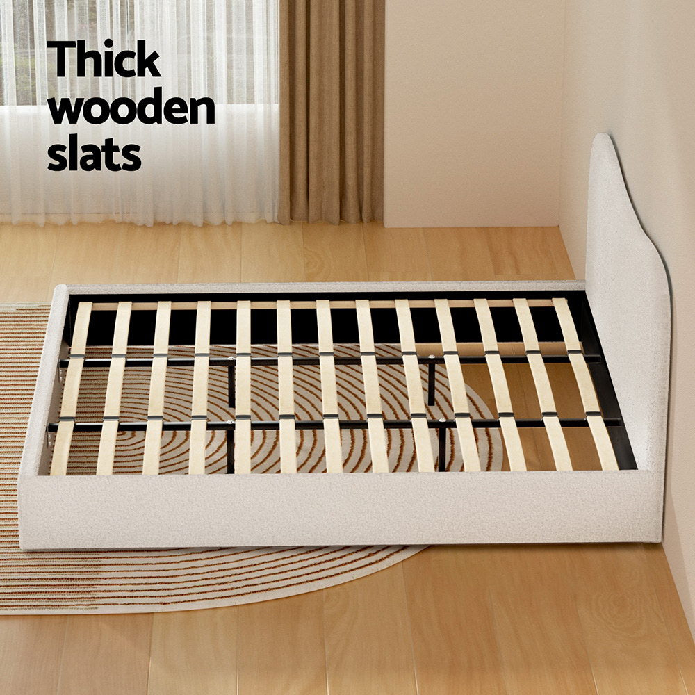 Bed Frame DARA – Boucle Upholstery, King Size