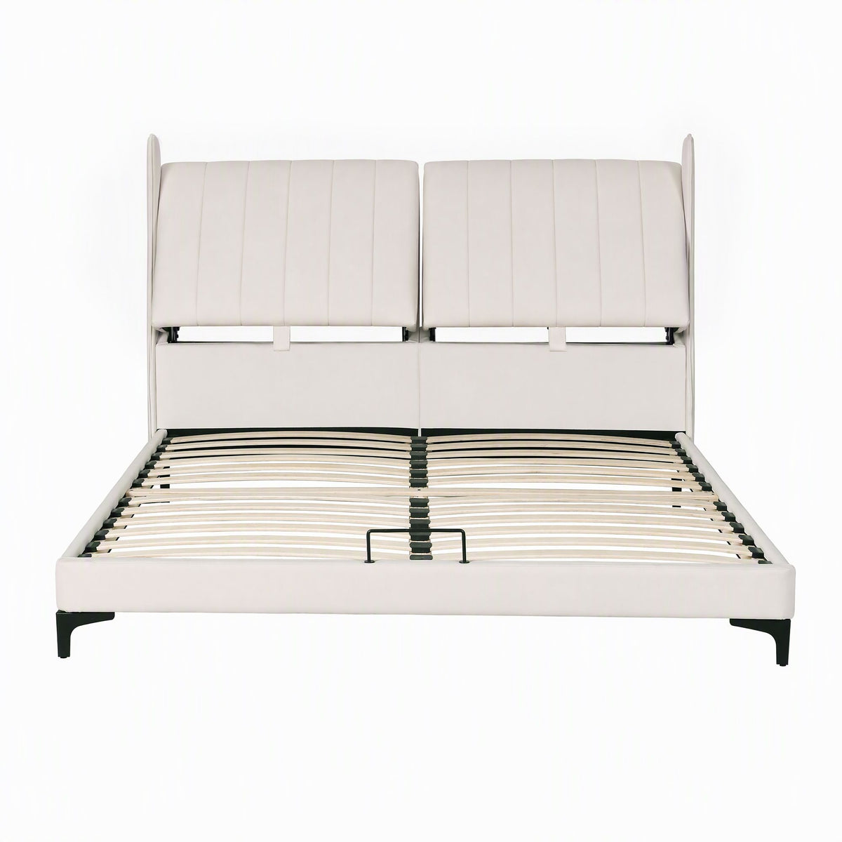 Artiss Queen Size Bed Frame with Adjustable Headboard, PU Leather
