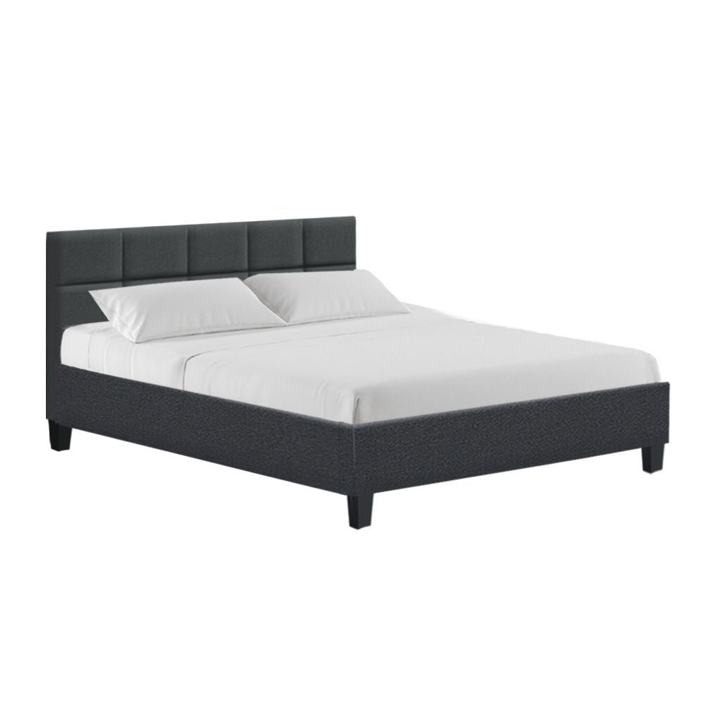 TWSC Bed Frame Queen Size Charcoal TINO