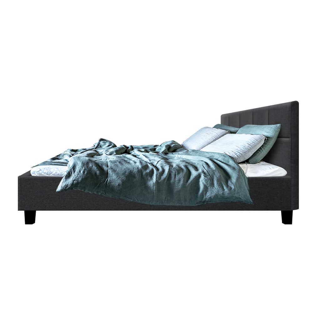 TWSC Bed Frame Queen Size Charcoal TINO
