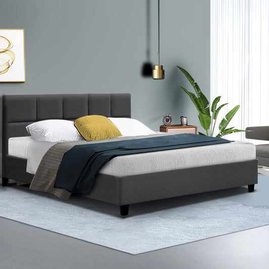 TWSC Bed Frame Queen Size Charcoal TINO
