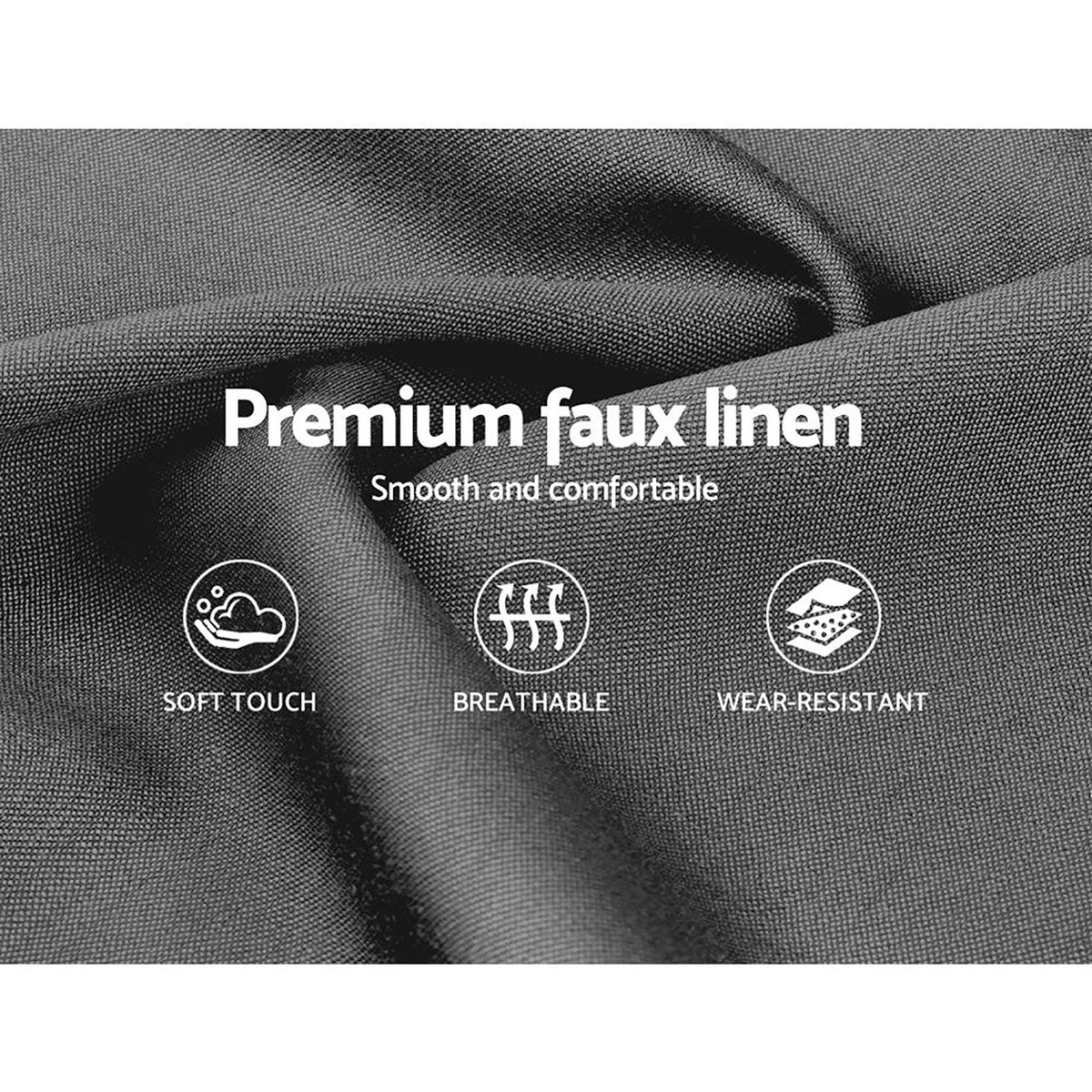 TWSC Bed Frame Queen Size Grey TINO