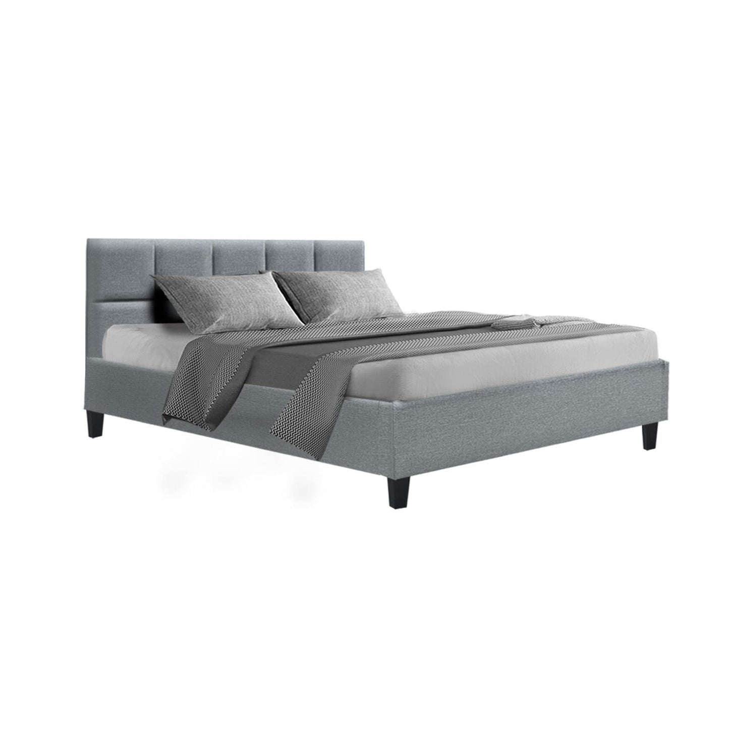 TWSC Bed Frame Queen Size Grey TINO