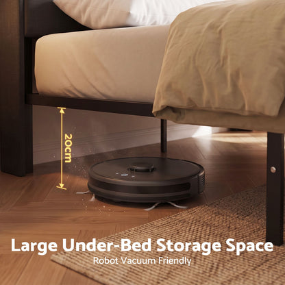 TWSC Queen Bed Frame with Storage Drawers & Headboard, 2 Drawer, USB, LED