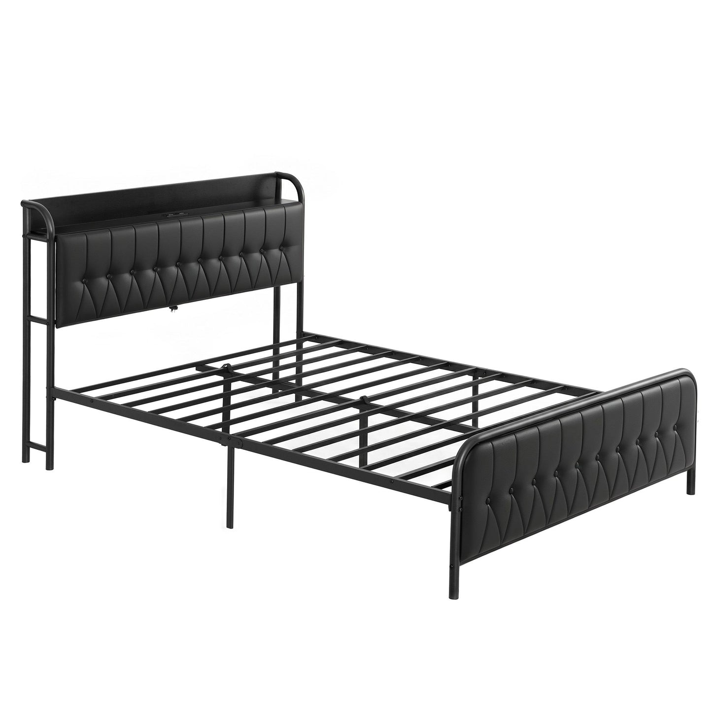 TWSC Queen Bed Frame with Storage Headboard SAA Certified Charging Station