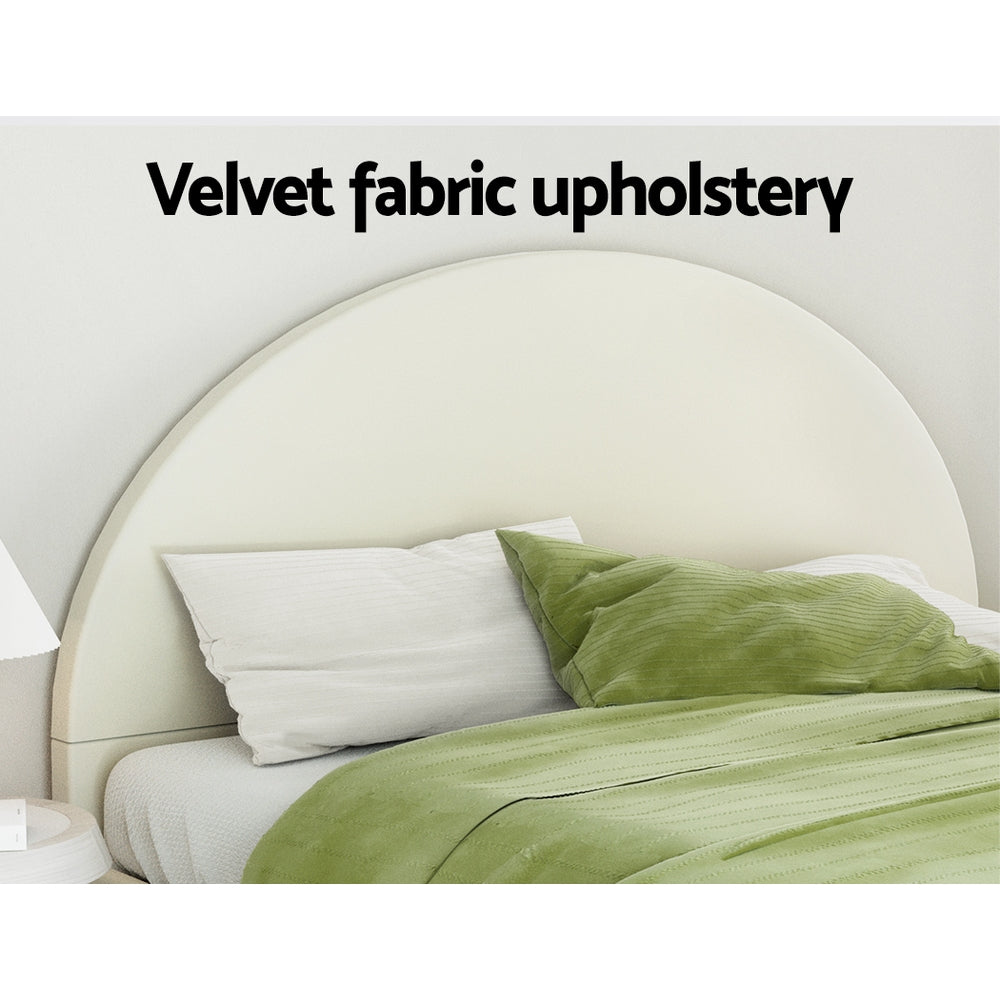 Artiss Bed Frame Velvet Cream ELLA