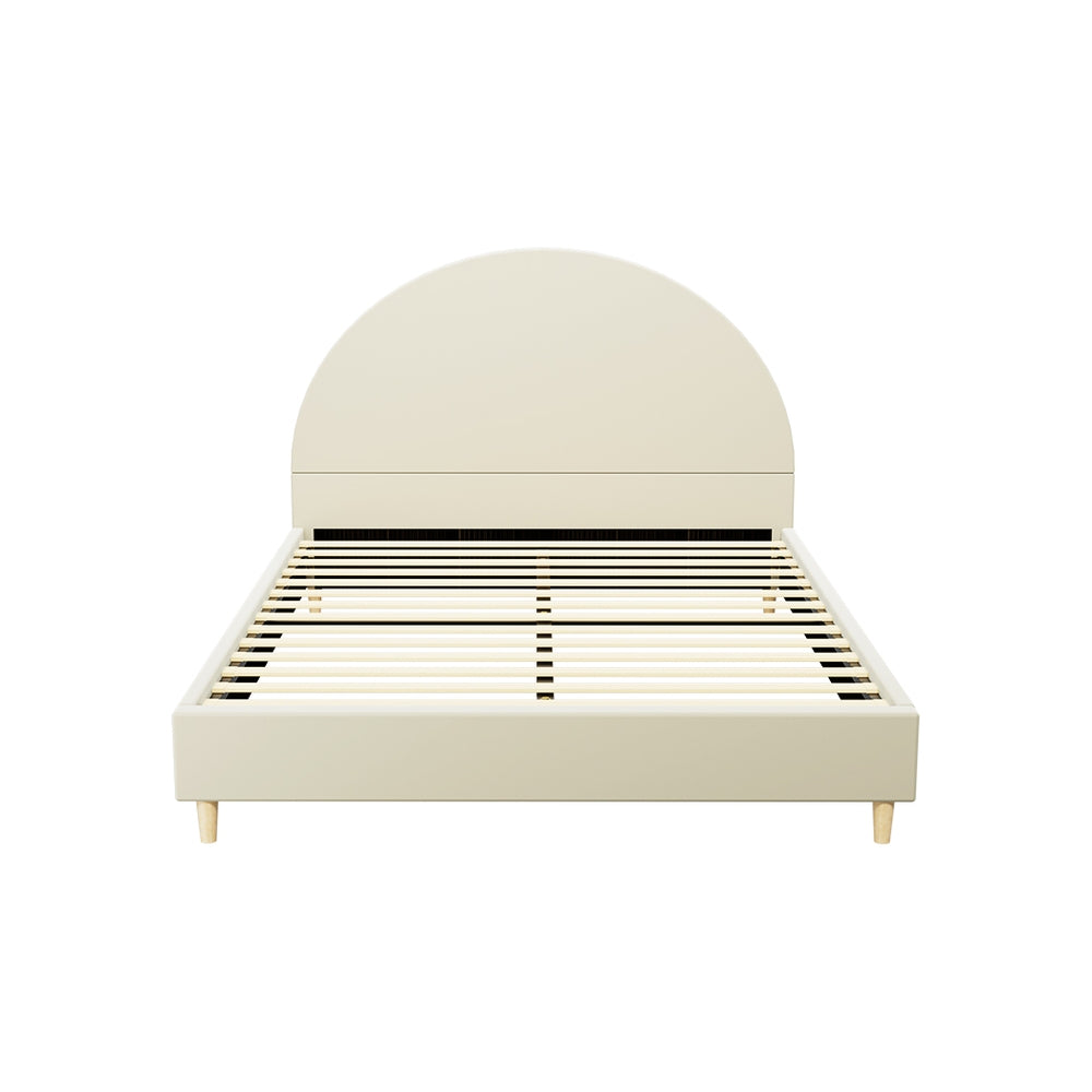 Artiss Bed Frame Velvet Cream ELLA
