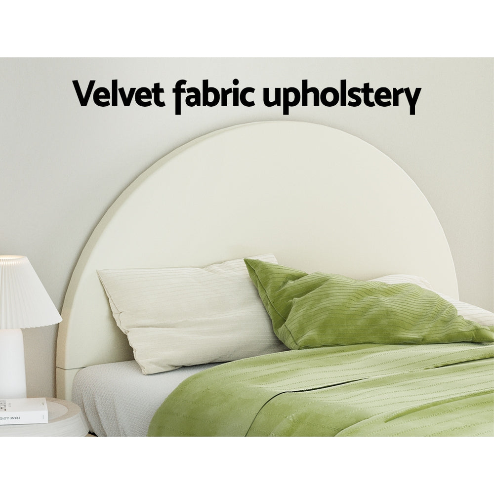 Artiss Bed Frame Velvet Cream ELLA