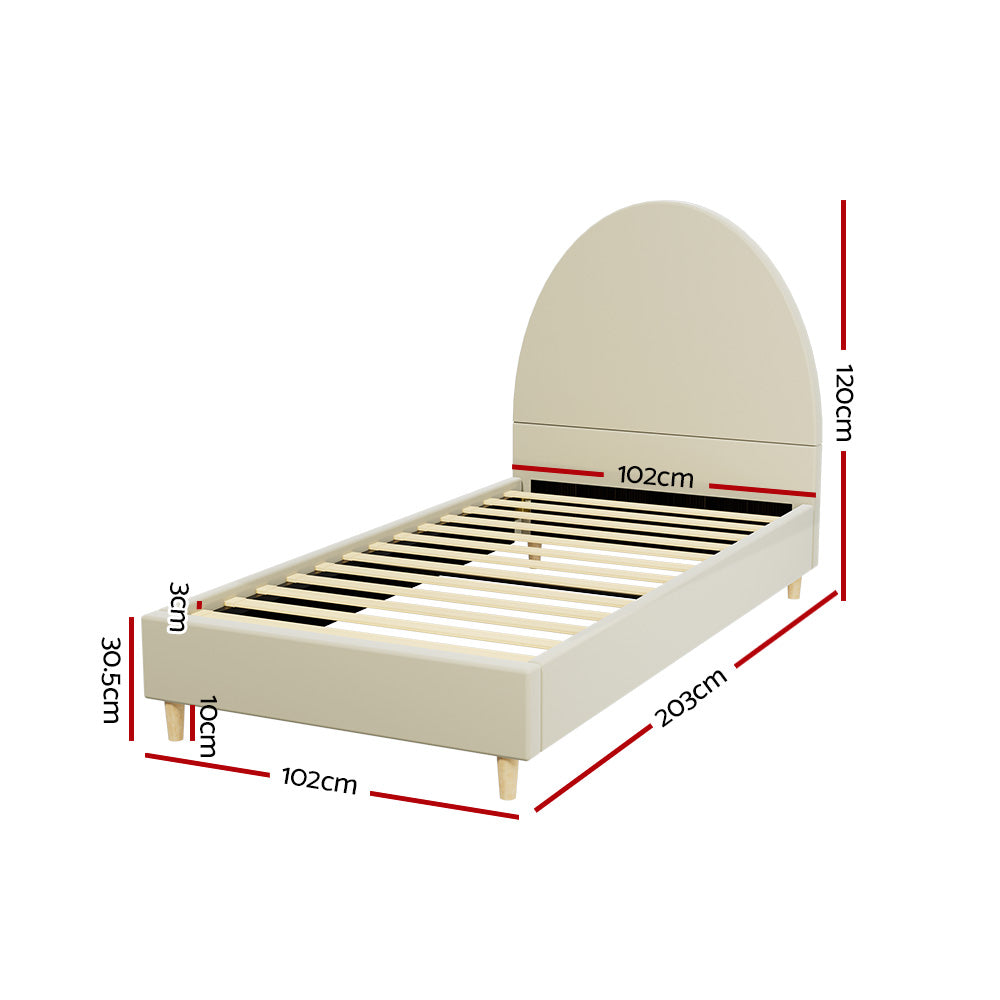 Artiss Bed Frame Velvet Cream ELLA