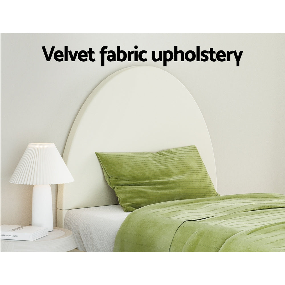 Artiss Bed Frame Velvet Cream ELLA