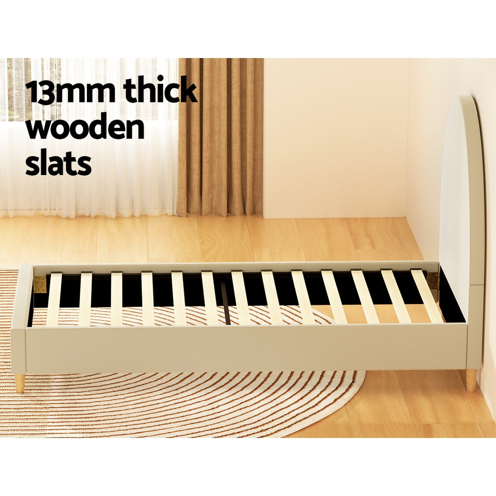 Artiss Bed Frame Velvet Cream ELLA
