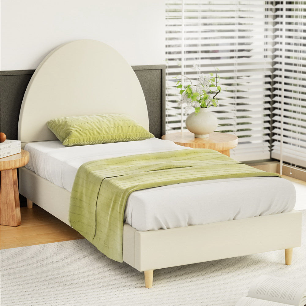 Artiss Bed Frame Velvet Cream ELLA