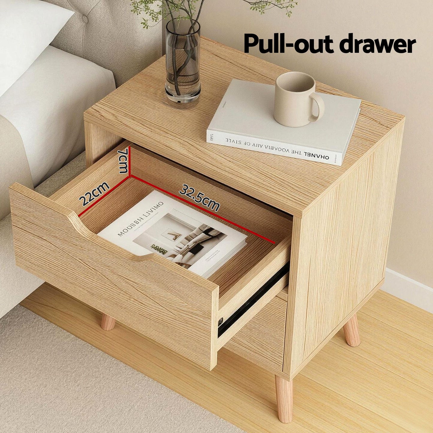 TWSC Double Bed Frame with Storage and Bedside Table Set Tufted Linen Gas Lift Bed Base and 2-Drawer Nightstand