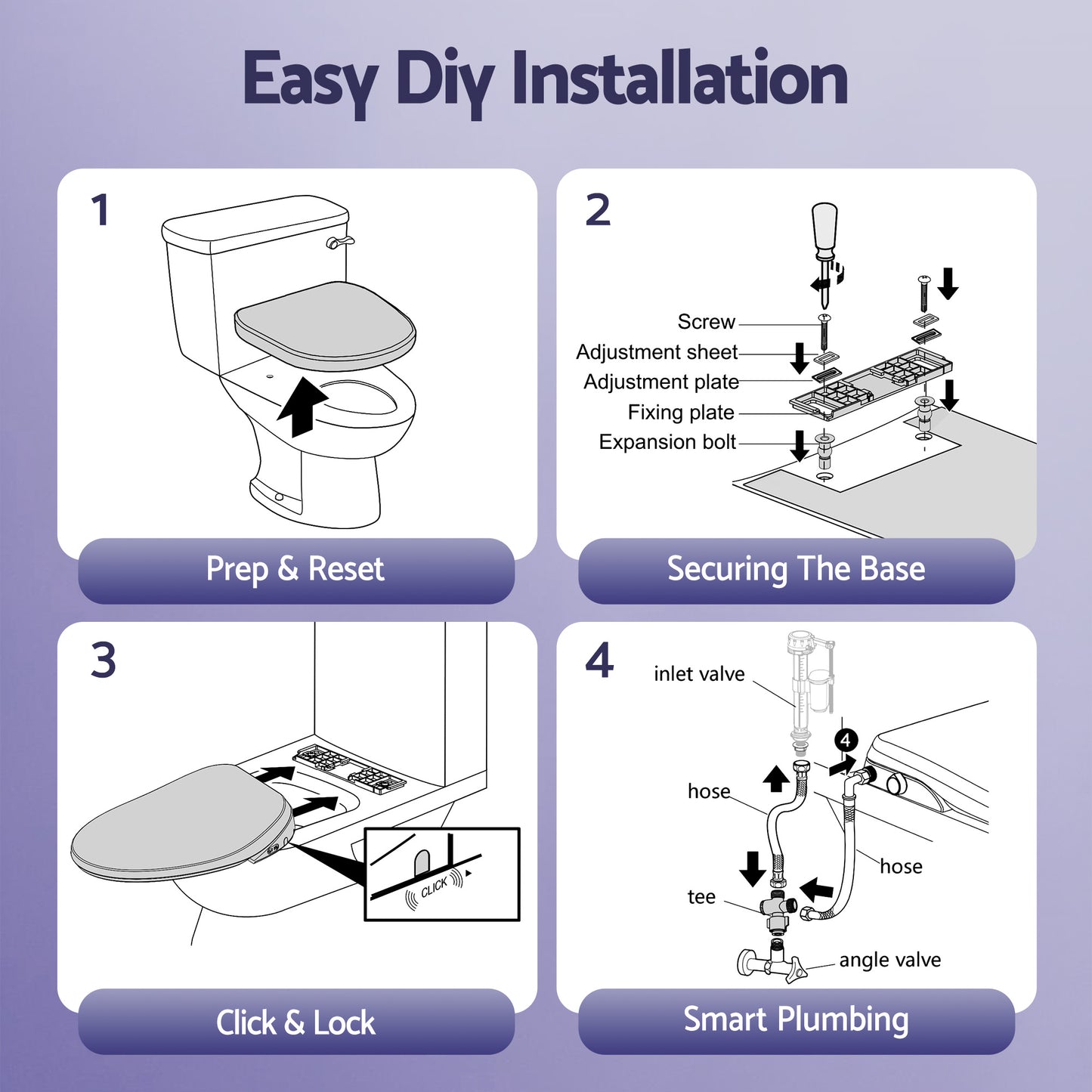 Cefito Electric Bidet Toilet Seat – D-Shape, Heated Seat, Air Dryer, Works Without Power