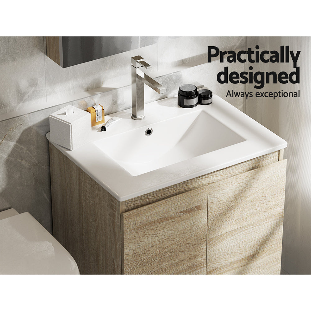 Cefito Vanity Unit with Basin 915mm and 600mm in Oak, Grey, and Walnut