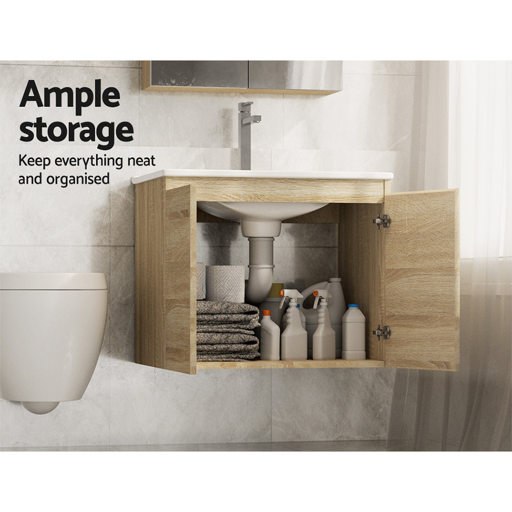 Cefito Vanity Unit with Basin 915mm and 600mm in Oak, Grey, and Walnut