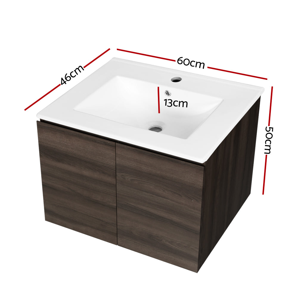 Cefito Vanity Unit with Basin 915mm and 600mm in Oak, Grey, and Walnut