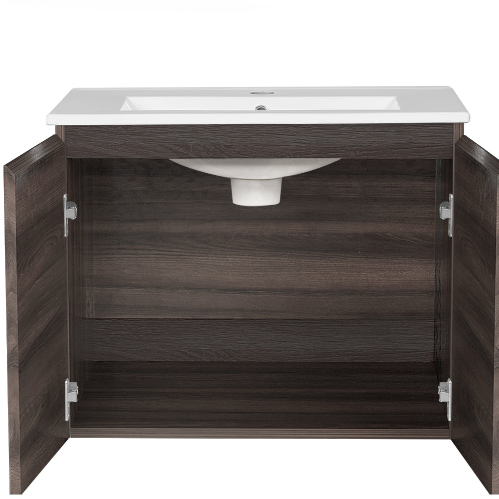 Cefito Vanity Unit with Basin 915mm and 600mm in Oak, Grey, and Walnut
