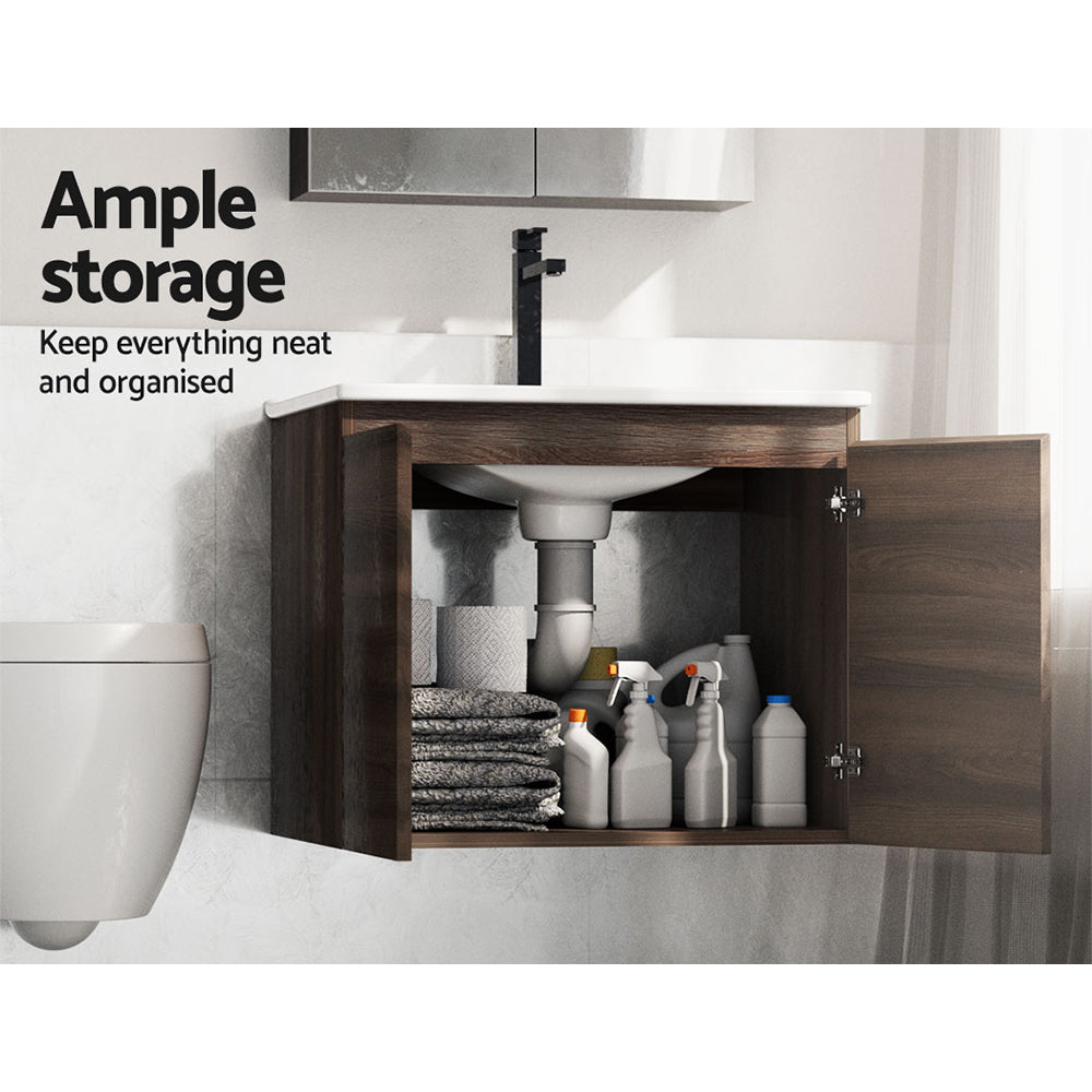 Cefito Vanity Unit with Basin 915mm and 600mm in Oak, Grey, and Walnut