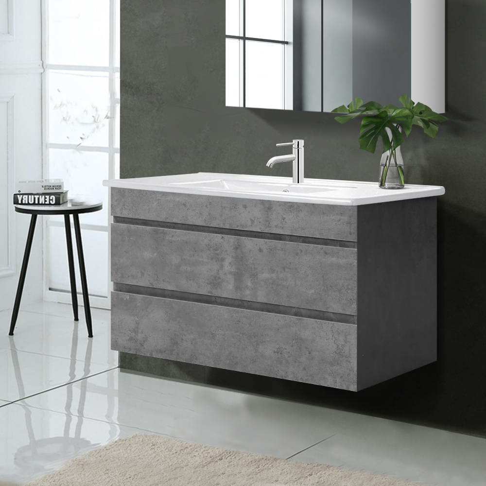 Cefito Vanity Unit with Basin 915mm and 600mm in Oak, Grey, and Walnut