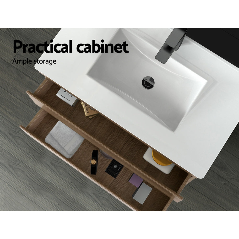 Cefito Vanity Unit with Basin 915mm and 600mm in Oak, Grey, and Walnut