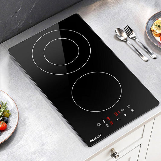 Ceramic Electric Cooktop – Touch Control, 30cm Black Glass