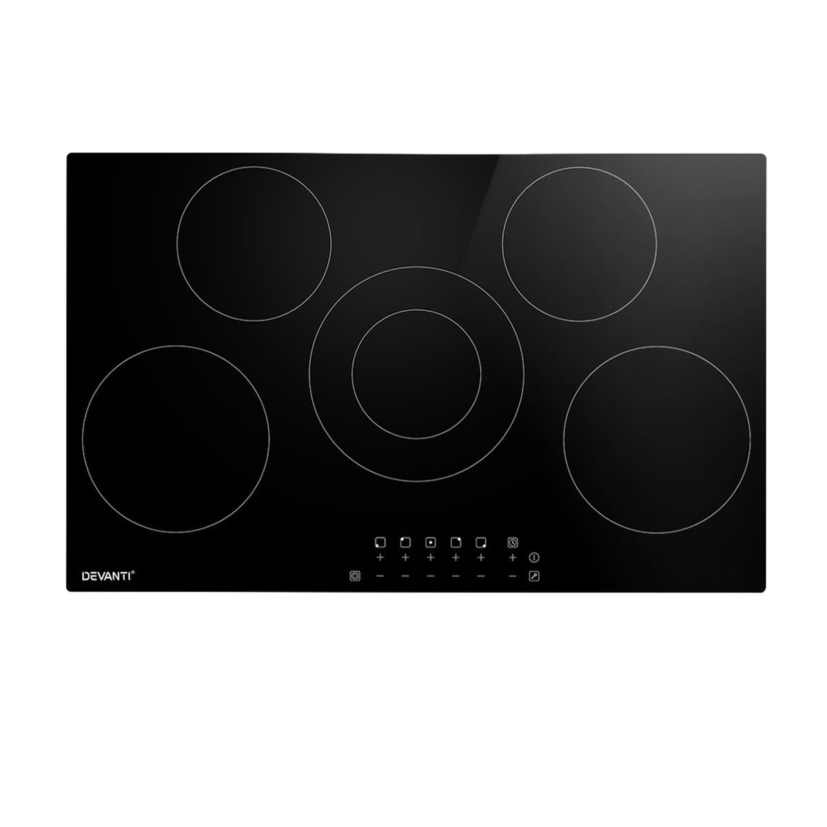 Electric Ceramic Cooktop – 6 Zones, 90cm Black Glass