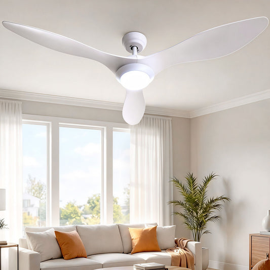 Devanti 52'' Ceiling Fan DC Motor w/Light w/Remote - White