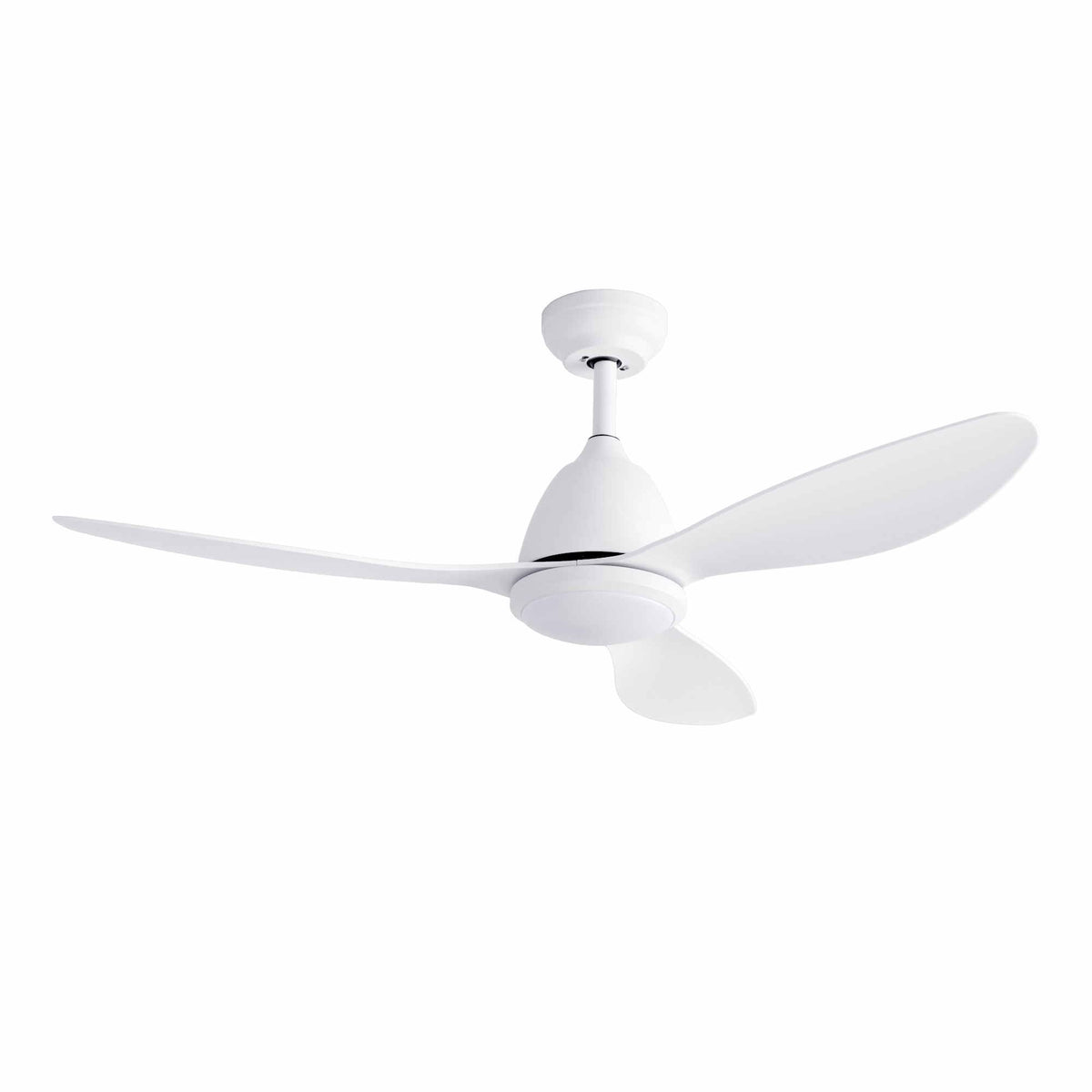 Devanti 48" Ceiling Fan with LED Light Remote Control DC Motor White