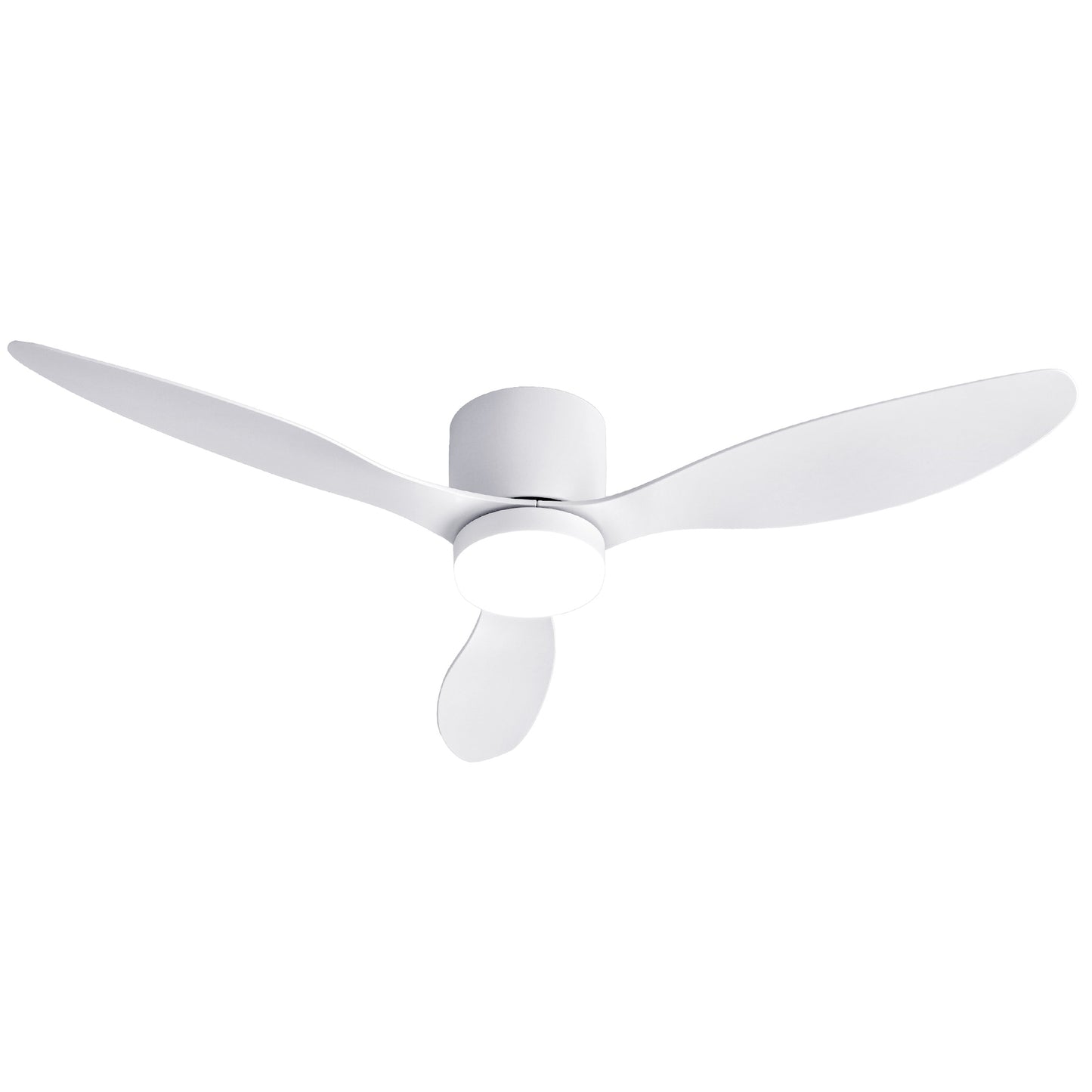 Ceiling Fan – 52" DC Motor, LED Light, Remote Control, White