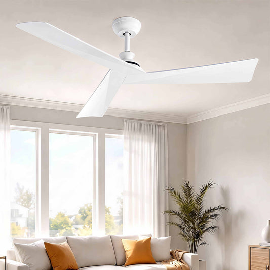 Modern ceiling fan with remote elevating comfort in a contemporary living space with natural light.
