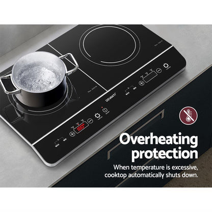 Devanti Portable Induction Cooktop 60cm Portable Cooker 15A Plug