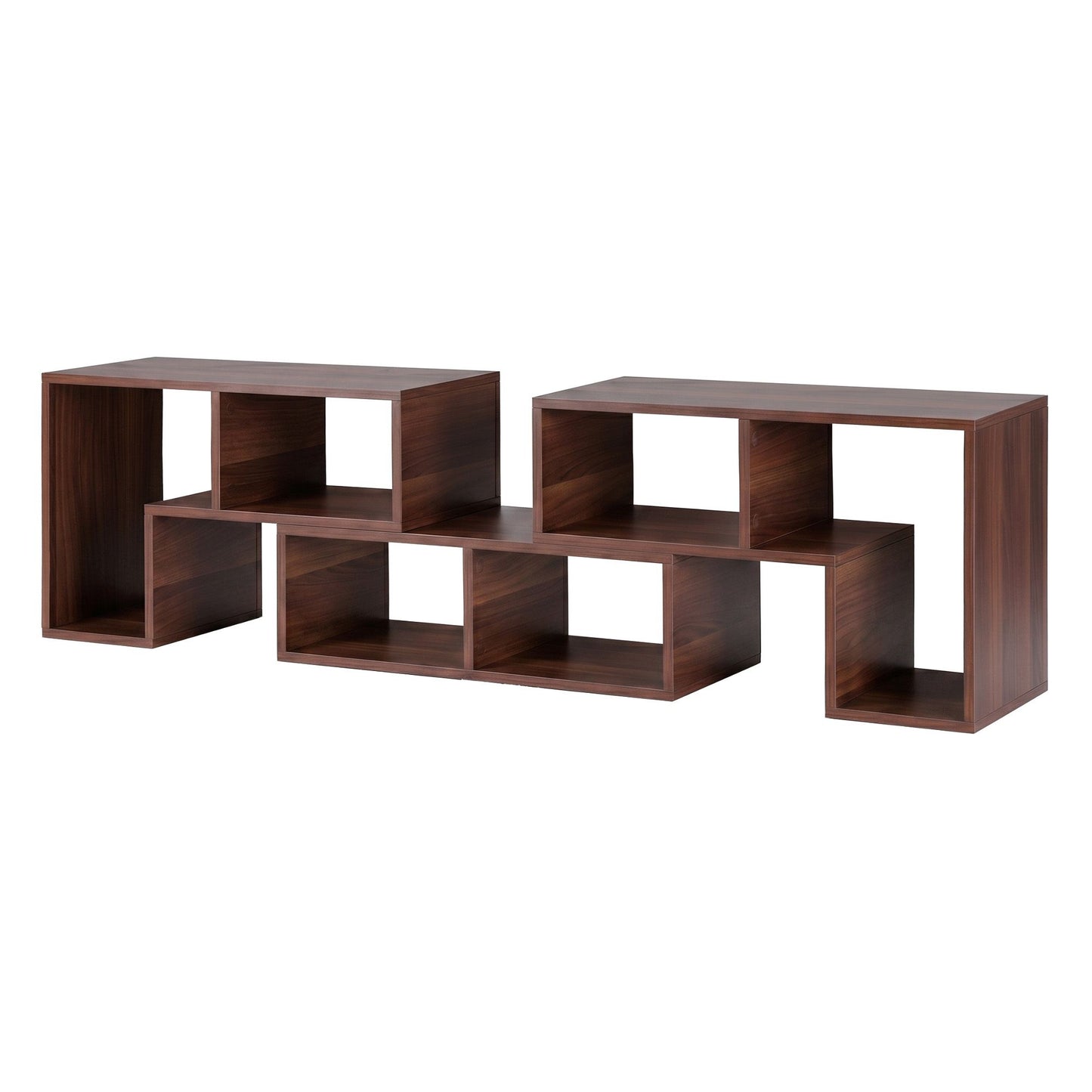 TWSC Modular TV Stand 3 Piece Entertainment Unit Adjustable Bookcase Shelf